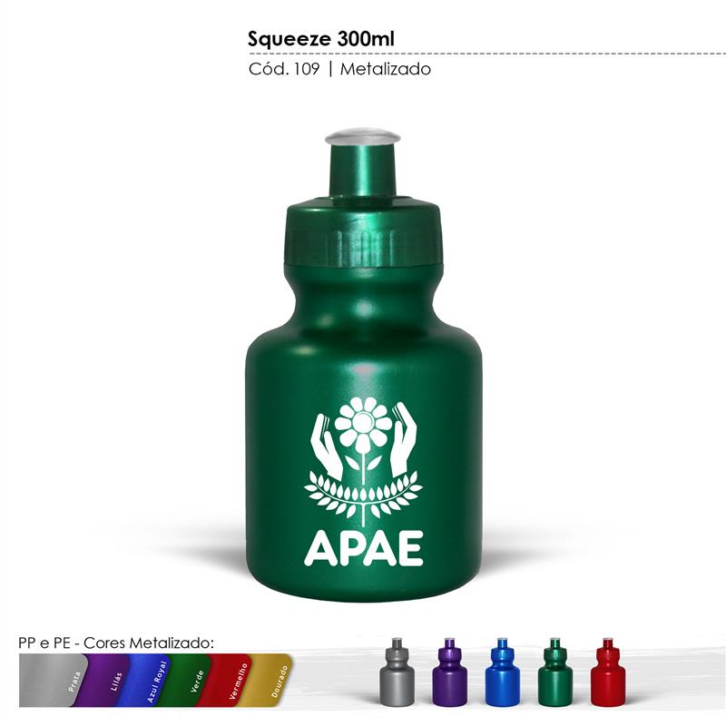 Squeeze 300ml Metalizado