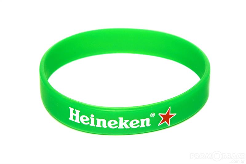 Pulseira personalizada de silicone em silkscreen